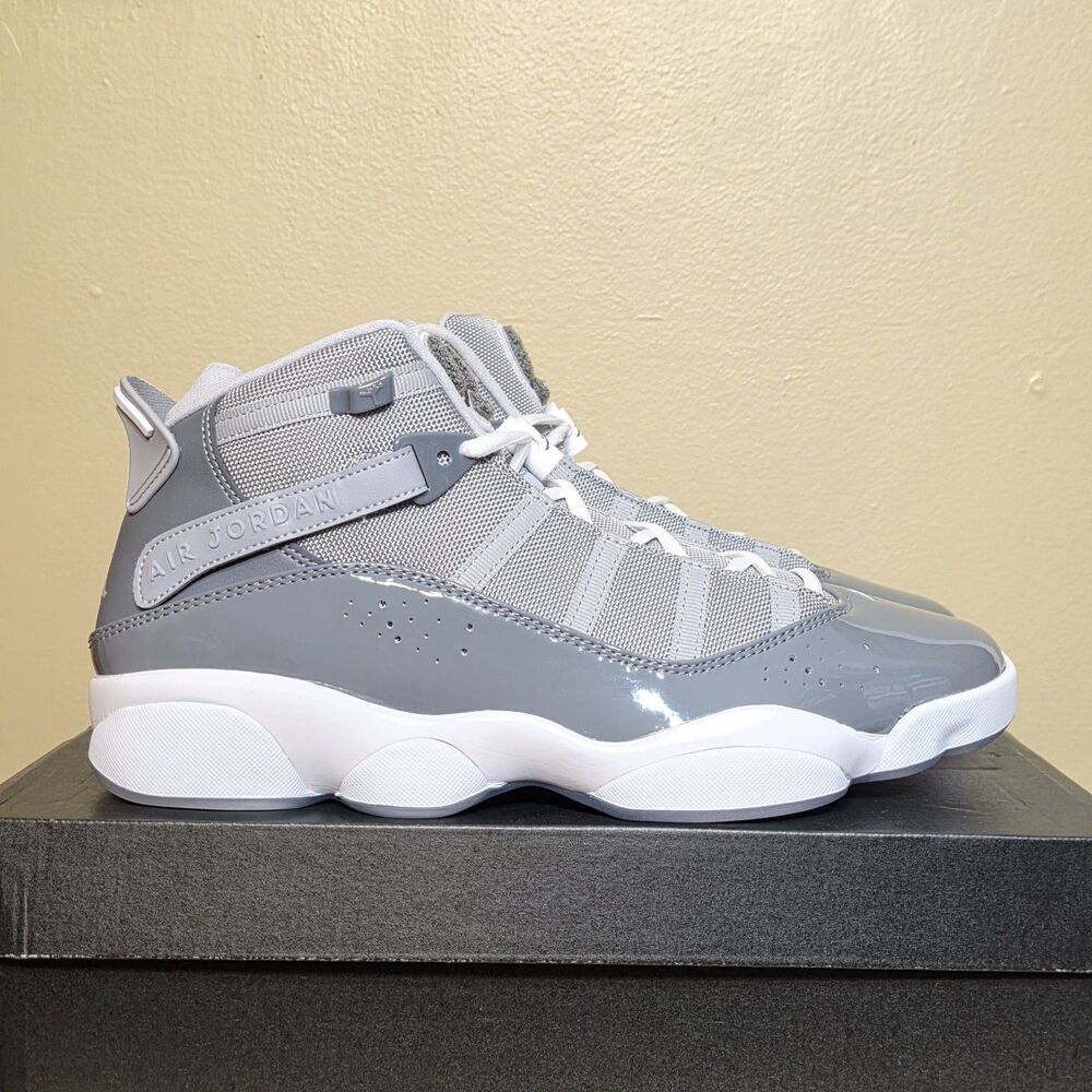 Nike Air Jordan 6 Rings Cool Grey White Wolf Grey 322992-015 Men's Size 12